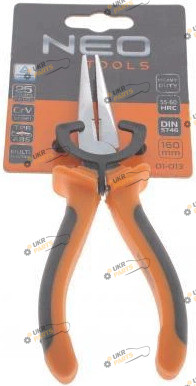 Плоскогубцы с удлиненными губками NEO TOOLS L-160 мм (01-013)