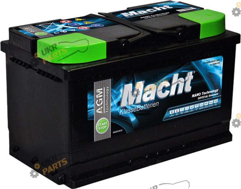 Автомобильный аккумулятор Macht 6 CT-80-R AGM 80 Ач (104142)