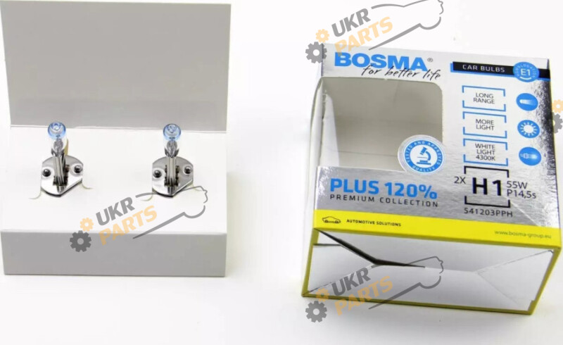 Галогеновая лампа Bosma PLUS 120% H1 2 шт (5479)