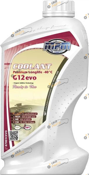 Антифриз MPM Oil Longlife G12 evo красный 1 л (87001CEVO)