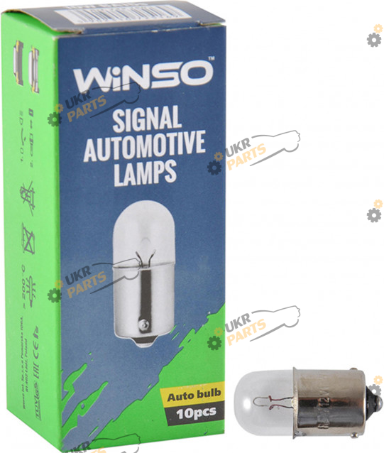 Лампочка салона Winso R10W 24V 10W BA15s 10 шт (725160)
