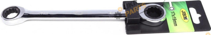 Ключ накидной JBM с трещеткой 17 мм L-260 мм (13490)