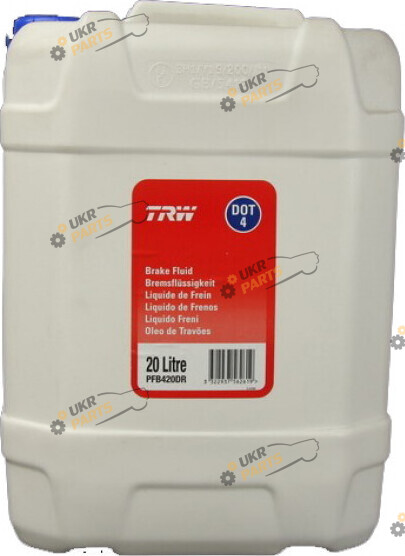 Тормозная жидкость TRW DOT 4 BRAKE FLUID 20 л (PFB 420)