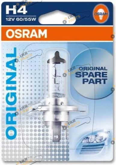 Галогеновая лампа Osram 60/55W 12V P43T 10X1 Blister H4 1 шт (64193-BLI)