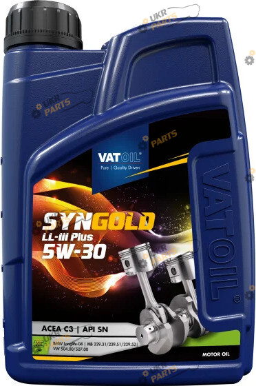 Моторное масло Vatoil SynGold LL-III Plus 5W-30 1 л (50020)