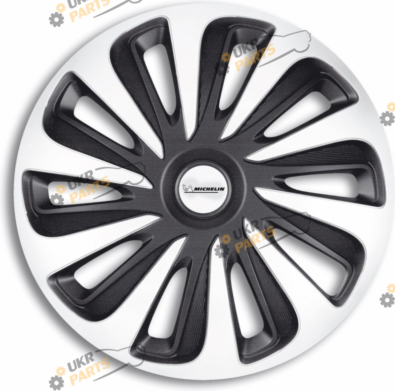 Комплект колпаков Michelin Calibre Silver Black R15 универсальные (31111)