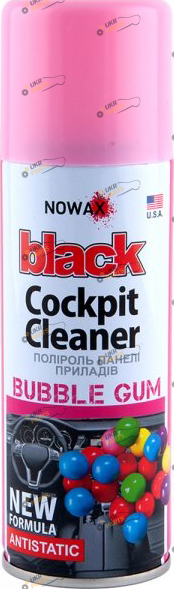 Полироль для торпеды NOWAX Black Cockpit Cleaner Bubble Gum 0.45 л (NX00459)