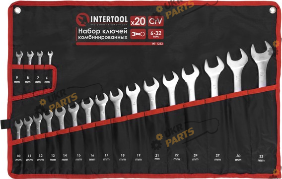 Набор рожково-накидных ключей Intertool двусторонний 6 мм HT-1253 20 шт (HT-1253)
