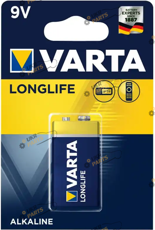 Крона Varta Longlife Extra Alkaline 6LR61 1 шт. (4122101411)