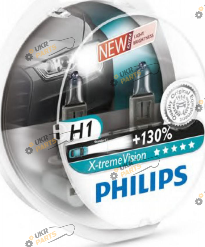 Галогеновая лампа Philips X-treme VISION +130% H1 2 шт (22642)