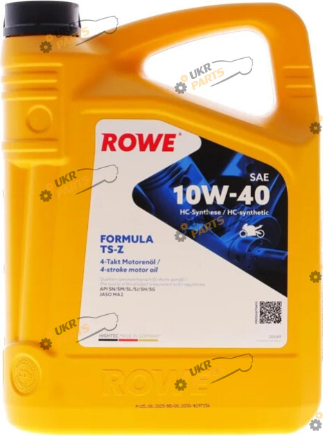 Моторное масло Rowe HIGHTEC FORMULA TS-Z 10W-40 4 л (20049-0040-99)