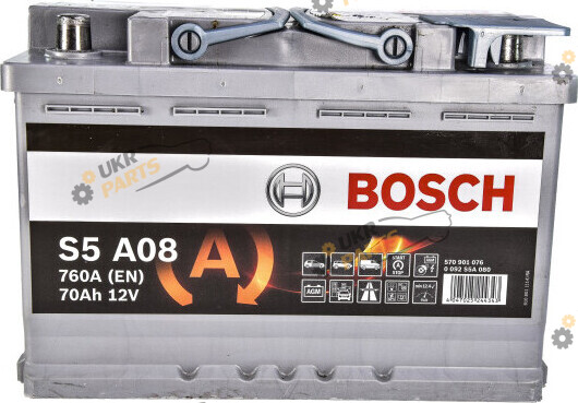 Автомобильный аккумулятор Bosch S5 Silver Plus 6 CT-70-R 70 Ач (0092S5A080)