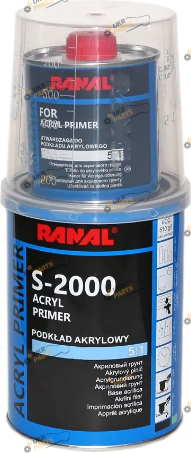 Грунтовка Ranal акриловая 5+1 HS S-2000, с отвердителем 0.16 л серый 800 мл (10332-1)