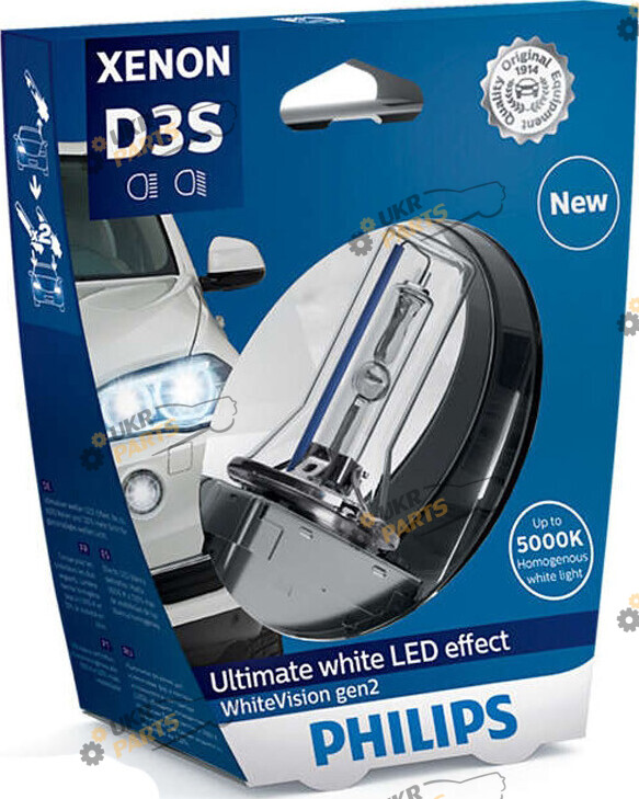 лампа Ксенон Philips WhiteVision gen2 D3S 5000 K (PS 42403 WHV2 S1)
