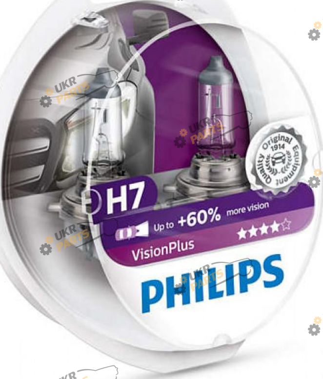 Галогеновая лампа Philips Vision Plus H7 2 шт (26379)