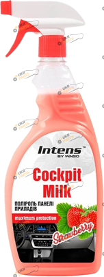 Полироль для пластика Winso Intens Cocpit Milk Strawberry 0.5 л (810830)