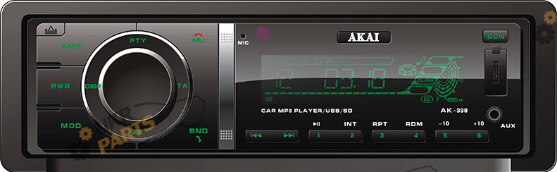 Бездисковая автомагнитола Akai AK-338 (52869)