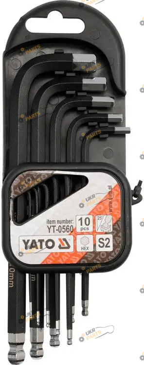 Набор шестигранников Yato HEX 1.27-10 мм 10 шт (YT-0560)