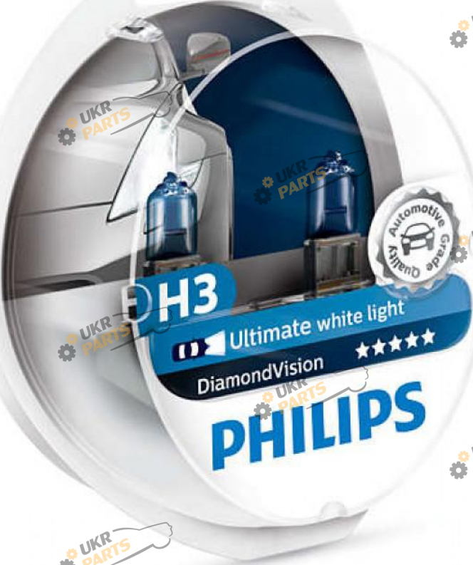 Галогеновая лампа Philips Diamond Vision H3 2 шт (22655)