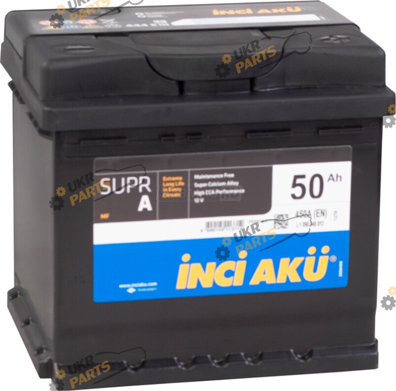 Автомобильный аккумулятор INCI AKU 450A (R+) 50 Ач (L1 050 045 013)