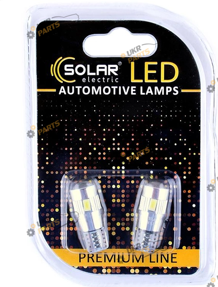 LED лампа SOLAR T10 12V 6SMD 5730 CANBUS white W2.1X9.5d (SL1347)
