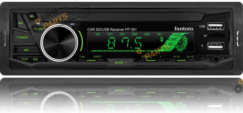 Бездисковая автомагнитола Fantom FP-351 Black/Multicolor (FP-351 Black/Multicolor)