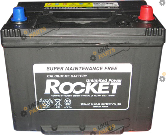Автомобильный аккумулятор Rocket 6СТ-80 Asia 650 А 80 Ач (SMF 85D26L)