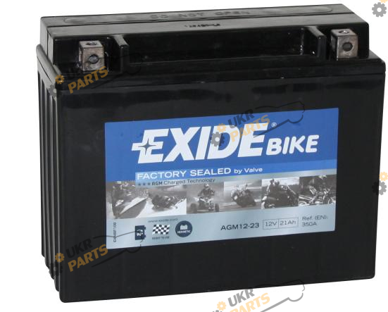 Мотоциклетный аккумулятор Exide 21.1 Ач (AGM12-23)