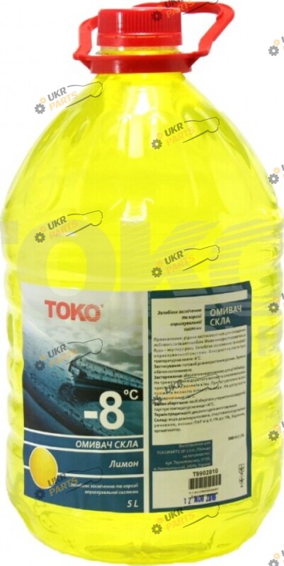 Жидкость омывателя готовая зимняя Toko Лимон -8 °C 5 л (T9902010)