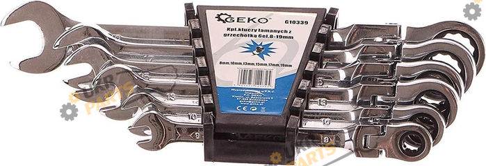 Набор комбинированных ключей Geko с трещеткой 8 мм 6 шт (G10339)