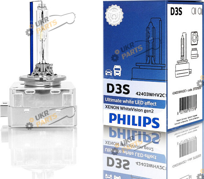 лампа Ксенон Philips WhiteVision gen2 PK32d-5 D3S 5000 K (37737833)