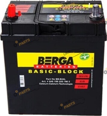 Автомобильный аккумулятор BERGA Basic-Block Тонкая клема (+/-) ASIA 35 Ач (535119030)