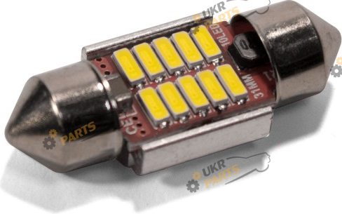 Лампочка StarLight T11 10 диодов SMD 4014 12-24V S8.5 31mm WHITE (29068400)
