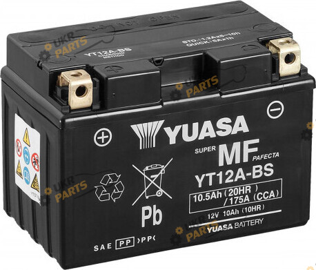 Мотоциклетный аккумулятор Yuasa MОТО MF VRLA Battery 10 Ач (YT12A-BS)