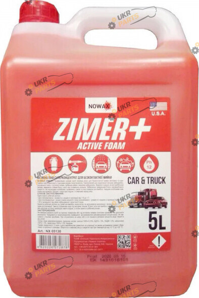 Пена для мойки NOWAX ZIMER+ ACTIVE FOAM 5 л (NX05130)