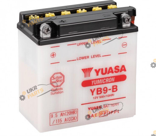 Мотоциклетный аккумулятор Yuasa Мотоциклетный МОТО YuMicron Battery YB9-B(сухозаряжений) (YB9-B)
