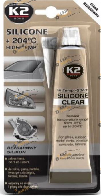 Герметик универсальный на силиконовой основе K2 Silicone Clear 85 мл (K2B255)