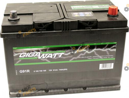 Автомобильный аккумулятор Gigawatt Asia R+ 740 А 91 Ач (0185759100)