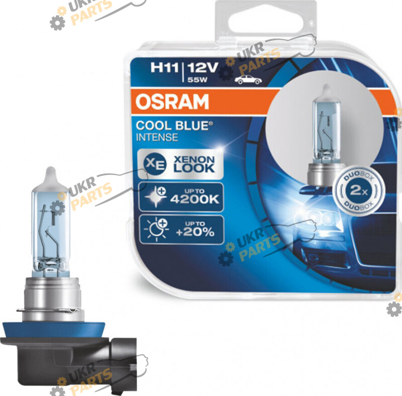 Галогеновая лампа Osram Cool Blue Intense H11 2 шт (64211CBI-HCB-DUO)