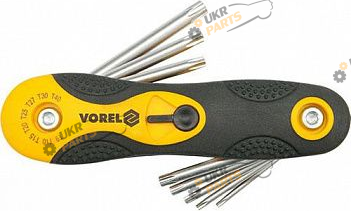 Набор шестигранников Vorel Torx T0-T40 CrV 8 шт (56507)