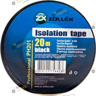 Односторонний Изолента Zollex Черная 20 м / (РН201)