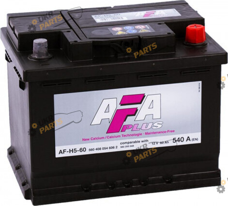 Автомобильный аккумулятор AFA H5 R+ 540 A 60 Ач (560 409 054)