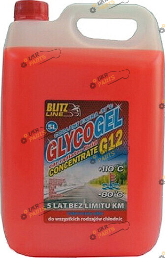 Концентрат антифриза Blitz Line Glycogel G12 красный 5 л (26155)