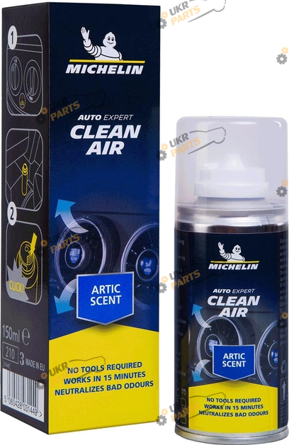 Нейтрализатор неприятных запахов Michelin Clean Air Arctic Scent 0.15 л (W31449)
