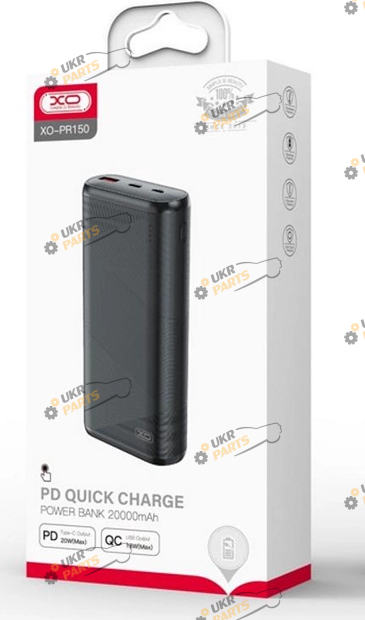 Повербанк XO PR150 20000 mAh (PR150 black)