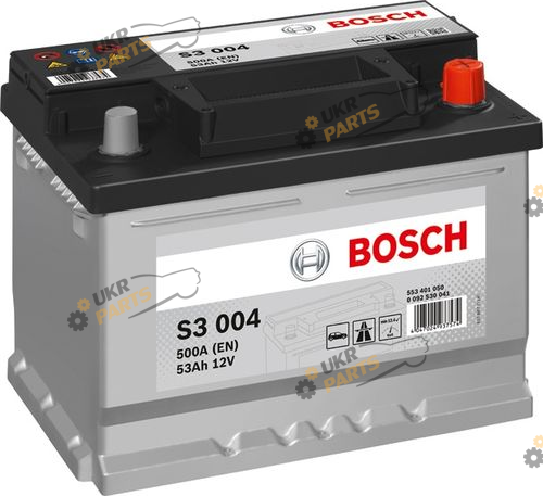 Автомобильный аккумулятор Bosch 6 СТ-53-R+ 53 Ач (0092S30041)