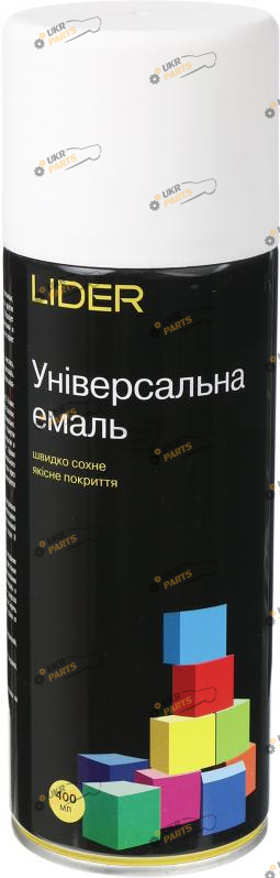 Аэрозольная краска LIDER 9010 белый матовый 400 мл (9010-400  Білий Мат)