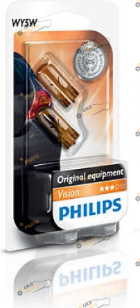Лампочка Philips WY5W 12V 5W W2,1X9,5d (12396NAB2)