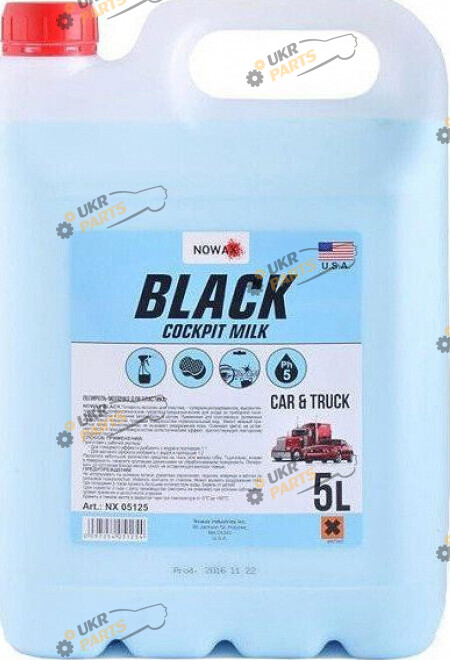 Полироль для пластика NOWAX Cockpit milk Black 5 л (NX05125)