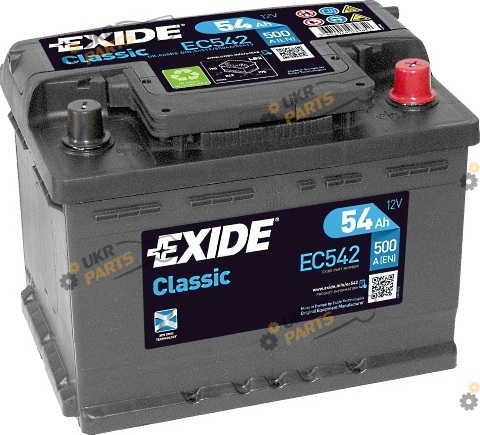 Автомобильный аккумулятор Exide CLASSIC (EC550) 460 А 55 Ач (EC550)